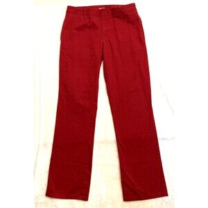 Vintage Red Dickies Pants Women Size 5 28x31 Wide Leg Flare 80's Cargo Baggy